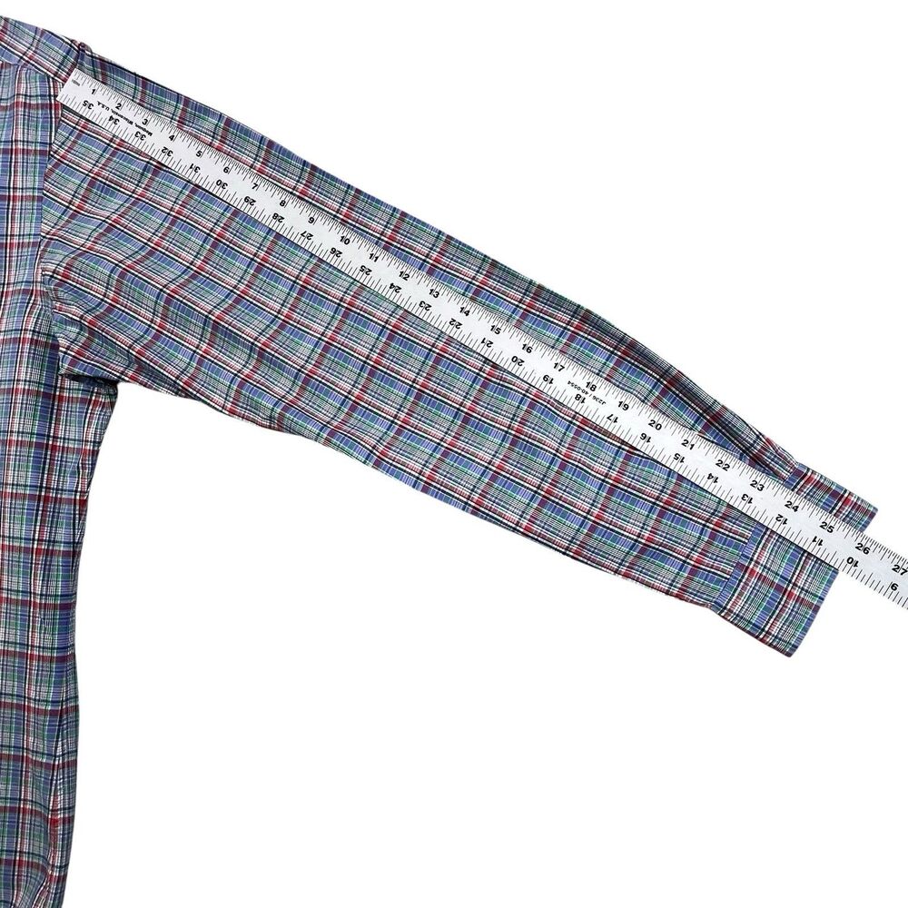 Polo Ralph Lauren Shirt Men Medium Colorful Plaid Oxford Cotton OCBD Preppy - Picture 10 of 10
